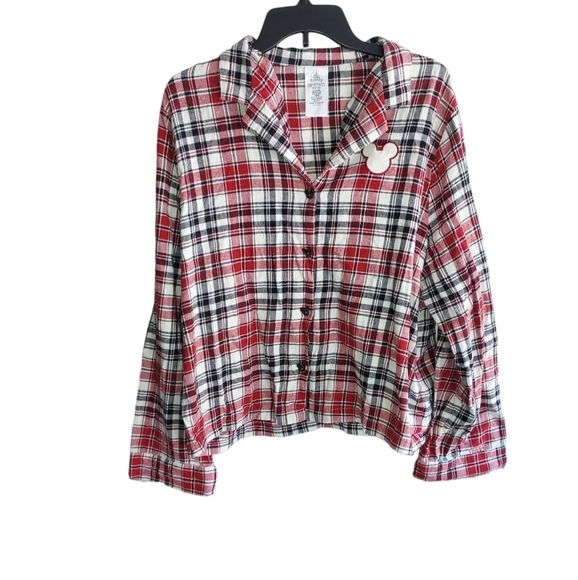 Disney mickey flannel pj top only - Picture 1 of 5